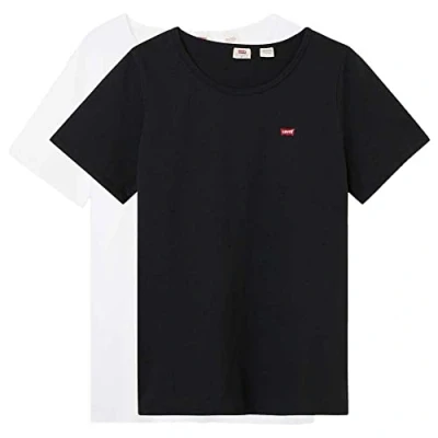 Abbildung von Levi&#039;s Plus TEE 2 PACK Tshirt print, Damen, Größe: 46/48, Black/white
