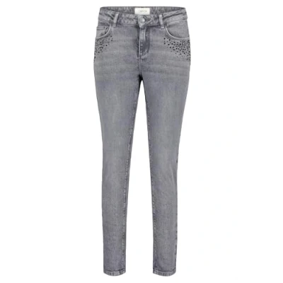 Abbildung von Cartoon MIT Strass Jeans Slim Fit, Damen, Größe: 34, Grey denim