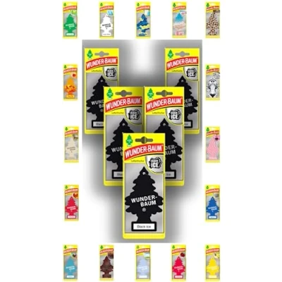 Abbildung von Wunder Baum Autoduft Lufterfrischer Duftbaum Düfte 5 Stück + Stift light tribe (Black Ice)