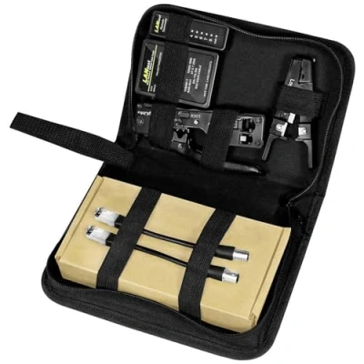 Abbildung von LogiLink WZ0070 Netzwerk Werkzeug Set, 4 teilig, speziell für CAT.6A &amp; CAT.7 Kabel