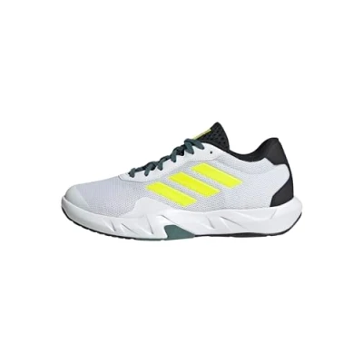 Abbildung von adidas Herren Amplimove Trainer Shoes Gymnastik und Trainingsschuhe, FTWR White/Lucid Lemon/Shock pink, 42 2/3 EU