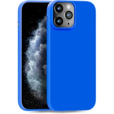 Abbildung von MyGadget Hülle kompatibel mit iPhone 11 Pro robuste Handyhülle TPU Case Slim Silikonhülle Back Cover Kratzfest Schutzhülle matt Königsblau