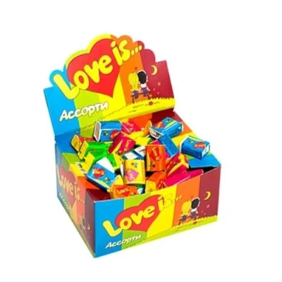 Abbildung von Kaugummi LOVE IS Mix Assorti wkusow Swetofor 4,2g Box 100St.
