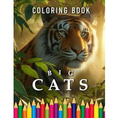 Abbildung von Big Cats Coloring Book: For Adults &amp; Children (Animals Books, Band 4)