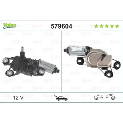 Abbildung von VALEO ORIGINAL PART 579604 Scheibenwischermotor 12 hinten für Links /Rechtslenker SEAT: Ibiza 3 Schrägheck