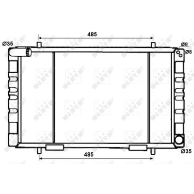 Abbildung von NRF 53070 Kühler, Motorkühlung Aluminium 660 424 50 Kühlrippen gelötet LAND ROVER: Defender SUV, SUV Cabrio