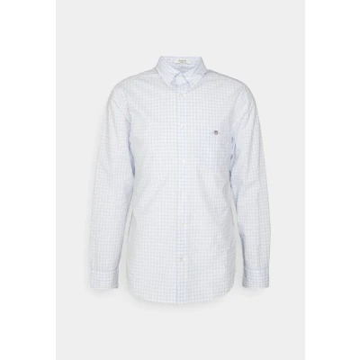 Abbildung von GANT REG Poplin Gingham Shirt Hemd, Herren, Größe: 4XL, Light blue