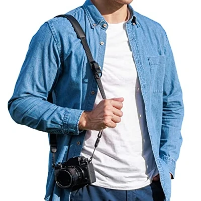 Abbildung von PROfezzion Kameragurt für Spiegellose Kamera Canon EOS R8 R50 R10 R7 R5 R6 RP R Mark II M50/M50 Nikon Z7/7II Z9 Zf Zfc Olympus OM D/5 Sony ZV E1 Fuji X M5 S20 Panasonic GH7