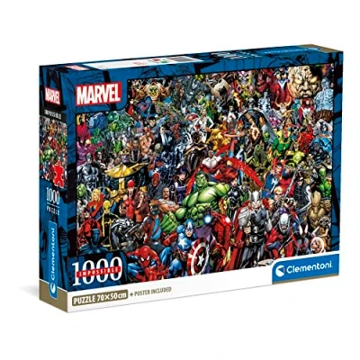 Abbildung von Clementoni® Puzzle Impossible, Marvel Universe Compact, mit neuer Compact Box, 1000 Puzzleteile, Made in Europe, FSC® schützt Wald weltweit