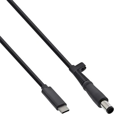 Abbildung von InLine® USB Typ C zu HP Notebook (rund/groß) Ladekabel, 2m
