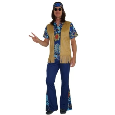Abbildung von Maylynn Hippie Kostüm Herren 70er Jahre Retro Lecam