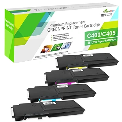 Abbildung von GREENPRINT 4 Farben Kompatible Tonerkartuschen für XEROX VersaLink C400 C400n C400dn C405 C405n C405dn MFP 【Extra hoher Ertrag】 10500 Seiten Schwarz &amp; 8000 C M Y