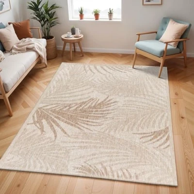 Abbildung von Surya Teppich &quot;Coastal 2382&quot;, rechteckig, In /Outdoor Boho Jute Optik, Balkon, Terrasse, Garten, Beige