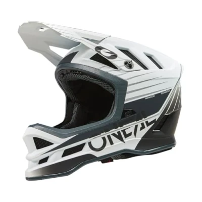 Abbildung von O&#039;NEAL Mountainbike Helm MTB Downhill Dri Lex® Innenfutter, Ventilationsöffnungen für Luftstrom, ABS Außenschale Blade POLYACRYLITE Helmet Delta V.23 Erwachsene Weiß Grau Größe XL