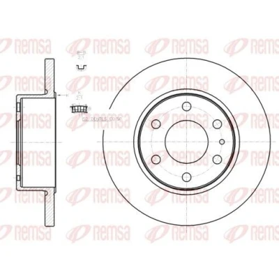 Abbildung von REMSA Bremsscheibe IVECO: Daily 4 Kasten/Kombi, Pritsche/Fahrgestell, V Kasten / Kombi Hinterachse 295,8mm 16mm 6 voll 61274.00 2996027