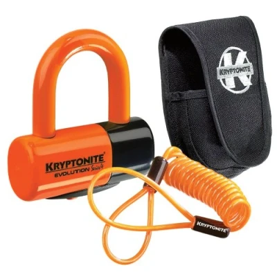 Abbildung von Kryptonite 3500363 Motorradschloss, Orange, 14 Millimeter