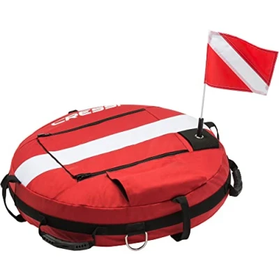 Abbildung von Cressi Unisex Adult Freediving Training Buoy Trainingsboje zum Apnoetauchen, Fluorot, One Size