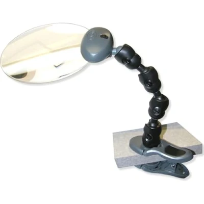 Abbildung von Carson LED Attach A Mag 2x Lupe mit LED, Flex Hals und Klemmfuß (AM 20)