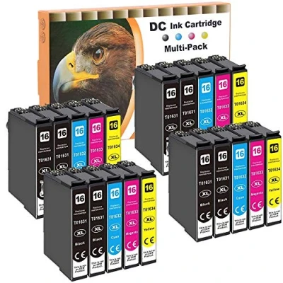 Abbildung von D&amp;C 20x Druckerpatronen Kompatibel mit Epson 16 XL für Workforce WF 2630 2650 DWF 2660 2700 2750 2760 2010 W 2500 2510 2520NF 2540WF