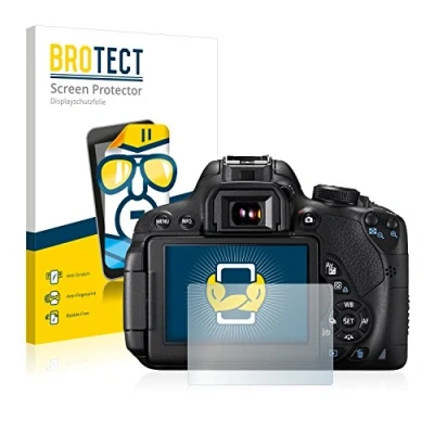 Abbildung von BROTECT (2 Stück Schutzfolie für Canon EOS 700D Displayschutz Folie Ultra Klar