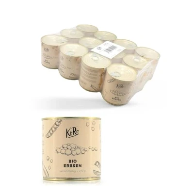 Abbildung von KoRo Bio Erbsen in der Dose 12 x 270 g