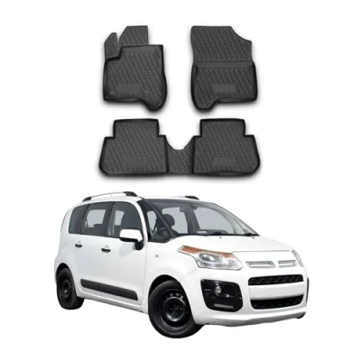 Abbildung von OMAC 1513444 Fußmattensatz Gummi 4 schwarz CITROËN: C3 Picasso
