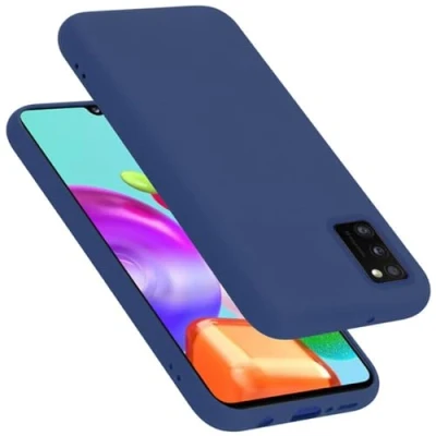 Abbildung von Cadorabo Hülle kompatibel mit Samsung Galaxy A41 Silikon Handyhülle für Case aus flüssigem kratzfeste und stoßfeste dünne TPU Schutzhülle LIQUID BLAU