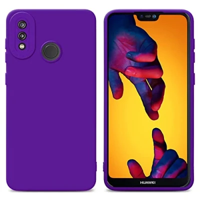 Abbildung von Cadorabo Hülle kompatibel mit Huawei P20 LITE 2018 NOVA 3E Schutzhülle TPU Silikon Case Liquid Design Kameraschutz Slim Kratzfest Gummi für in Lila