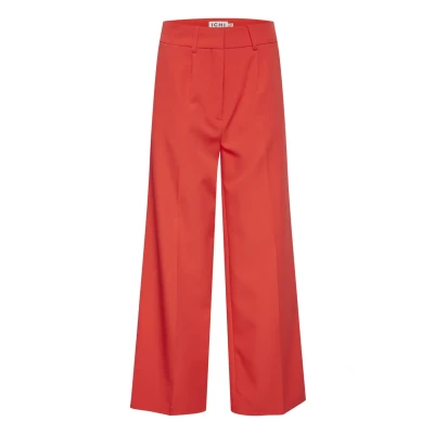 Abbildung von ICHI Ihlexi PA5 Stoffhose, Damen, Größe: 34, Poppy red