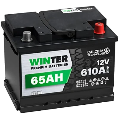 Abbildung von WINTER Premium Autobatterie 12V 65Ah 610A/EN statt 60Ah 61Ah 62Ah 63Ah 64Ah