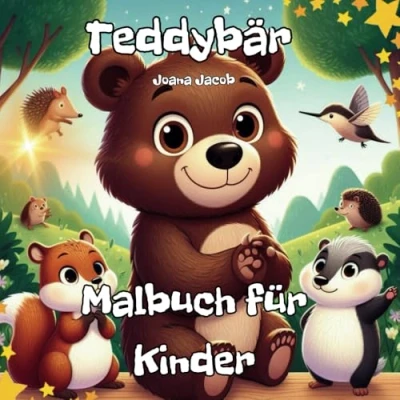 Abbildung von Teddybär Malbuch für Kinder: Bezaubernde Designs zum Ausmalen und Spielen