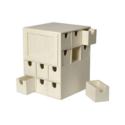 Abbildung von Artemio Adventskalender Cube, 17 x 22 cm, Holz