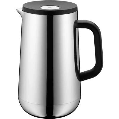 Abbildung von WMF Impulse Thermoskanne Edelstahl 1l, Isolierkanne für Tee oder Kaffee, Druckverschluss, hält Getränke 24h kalt &amp; warm