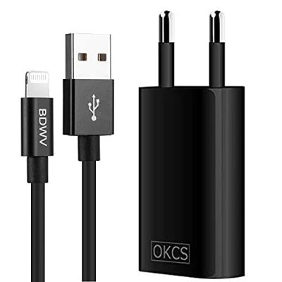 Abbildung von OKCS BDWV Schnell und Sicher [MFi zertfiziert] 1 M USB Kabel Netzteil Adapter kompatibel mit iPhone 12 hone 11, 11 Pro, Max, XR, XS, XS X, 8, 8 Plus, 7, 7 6, 6s 6 5, 5s, iPad 4, Pro