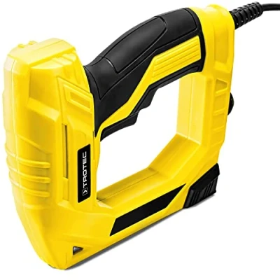 Abbildung von TROTEC Elektro Tacker Elektrotacker PTNS 11 230V, Kraftvoller 45 W Motor für starke Schusskraft