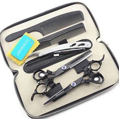 Abbildung von JIESENYU Haarscheren Set, scharfe Friseurschere, perfekte Ausdünnungsschere Haarschneideschere Leichte Professionelle Friseurschere Haarfriseurschere Haarschnitt Set