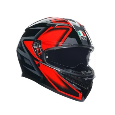 Abbildung von AGV K3 Compound Integralhelm (schwarz/rot/grau), L (59)