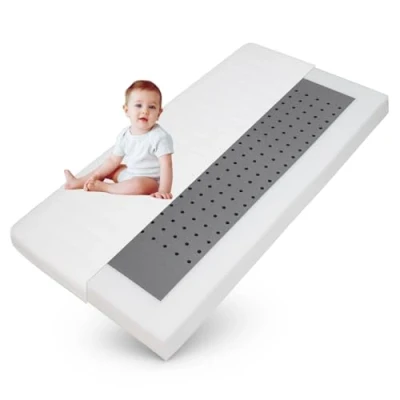 Abbildung von Sleepneo Kindermatratze 90x200 mit Trittkante, Höhe 11cm, Bezug waschbar, Oeko TEX &amp; CertiPUR Zertifiziert, Kinder Baby Matratze für Kinderbett und Babybett