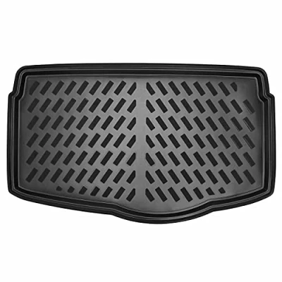 Abbildung von Design 3D Kofferraumwanne für VW Polo 6 (VI) ab 2017 Antirutsch mit hohem 5cm Rand (unterer Ladeboden)