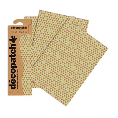 Abbildung von Decopatch Papier No. 713 (bunt Waben, 395 x 298 mm) 3er Pack