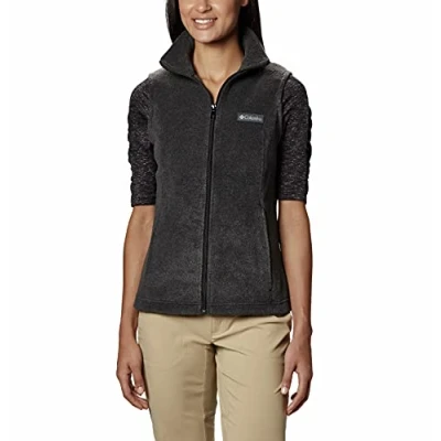 Abbildung von Columbia Damen Benton Springs Fleece Weste, Charcoal Heather, X Large Petite