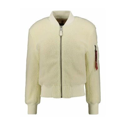 Abbildung von Alpha Industries MA1 Teddy Fleecejacke offwhite, Herren, Größe: XXL, Offwhite