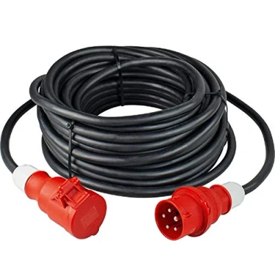 Abbildung von as Schwabe Starkstrom Verlängerungskabel 50 m H07RN F 5G2,5 400V/16A/ca. 11kW Verlängerungsleitung Baustelle 5 polige, robuste CEE Verlängerung für Außenbereich IP44 Made in Germany, 61017