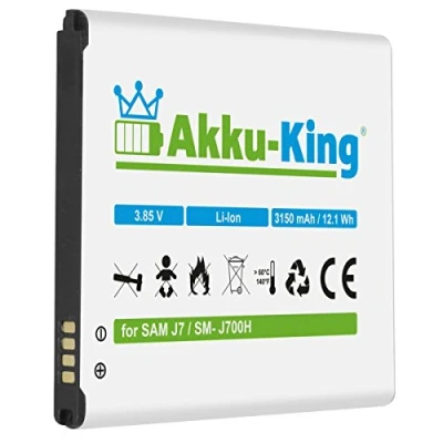 Abbildung von Akku King kompatibel mit Samsung EB BJ700BBC Li Ion 3150mAh für Galaxy J7 2015 SM J700H, Duos, TD LTE