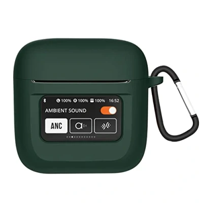 Abbildung von GIOPUEY Hülle Kompatibel mit JBL Tour Pro 2, Silikon Stoßfeste Schutzhülle, Ultradünn Case Cover, Kein Geruch, Armee grün