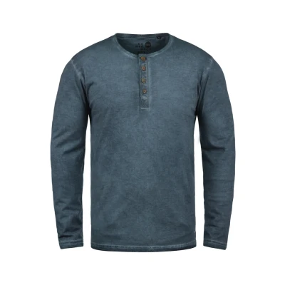 Abbildung von Solid Sdtimur Langarmshirt, Herren, Größe: Medium, Dark blue