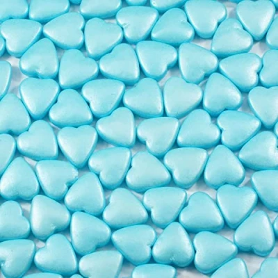 Abbildung von Streusel Glück Zuckerherzen Liebe blau hellblau pearl 180g Zuckerstreusel Sprinkles Herzen Zucker Zuckerdekor Deko für Torten Kuchen Cupcakes Muffins Geburtstag Hochzeit Weihnachten