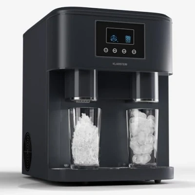 Abbildung von Klarstein Eiswürfelmaschine Eiszeit Crush, Elektrischer Eiswürfelbereiter Eismachinen Wassertank 1,8 L
