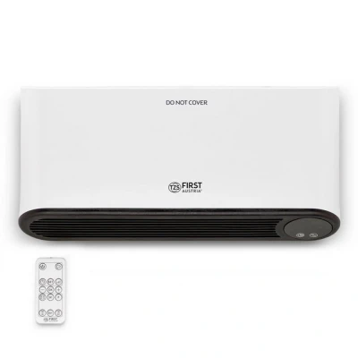 Abbildung von TZS FIRST AUSTRIA Heizstrahler Wandheizgerät Keramik, Heizelement 2000 Watt, 12 Stunden Timer, 2 Heizstufen, Wandmontage, Thermostat Funktion, Überhitzungsschutz