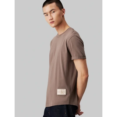 Abbildung von Calvin Klein Jeans Badge TURN UP Sleeve Tshirt basic, Herren, Größe: Large, Brown